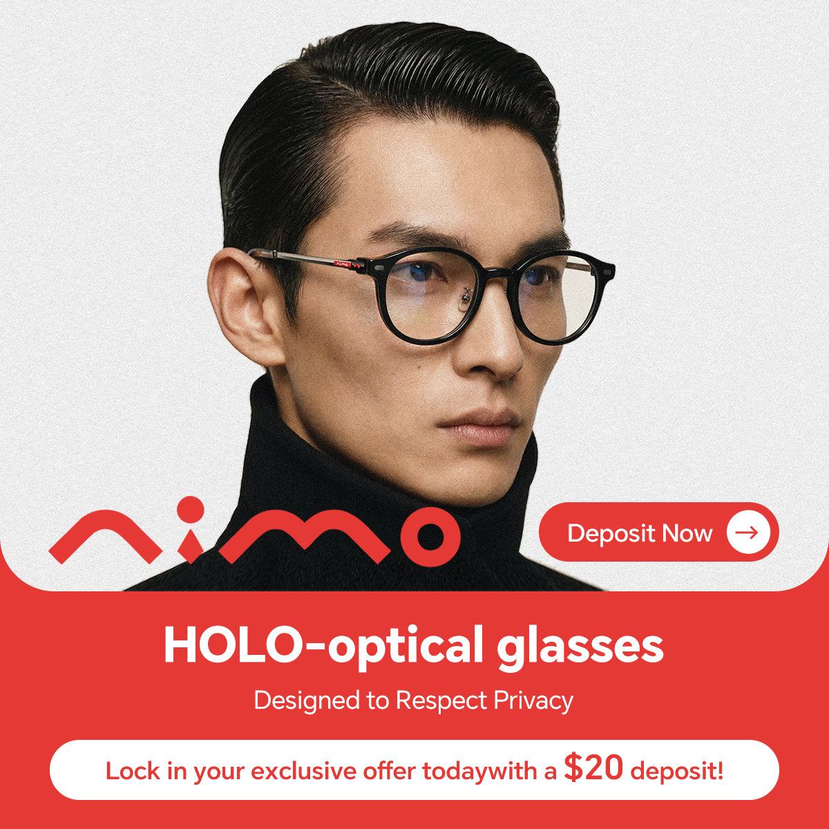 Óculos ópticos NIMO HOLO — Reserva com depósito