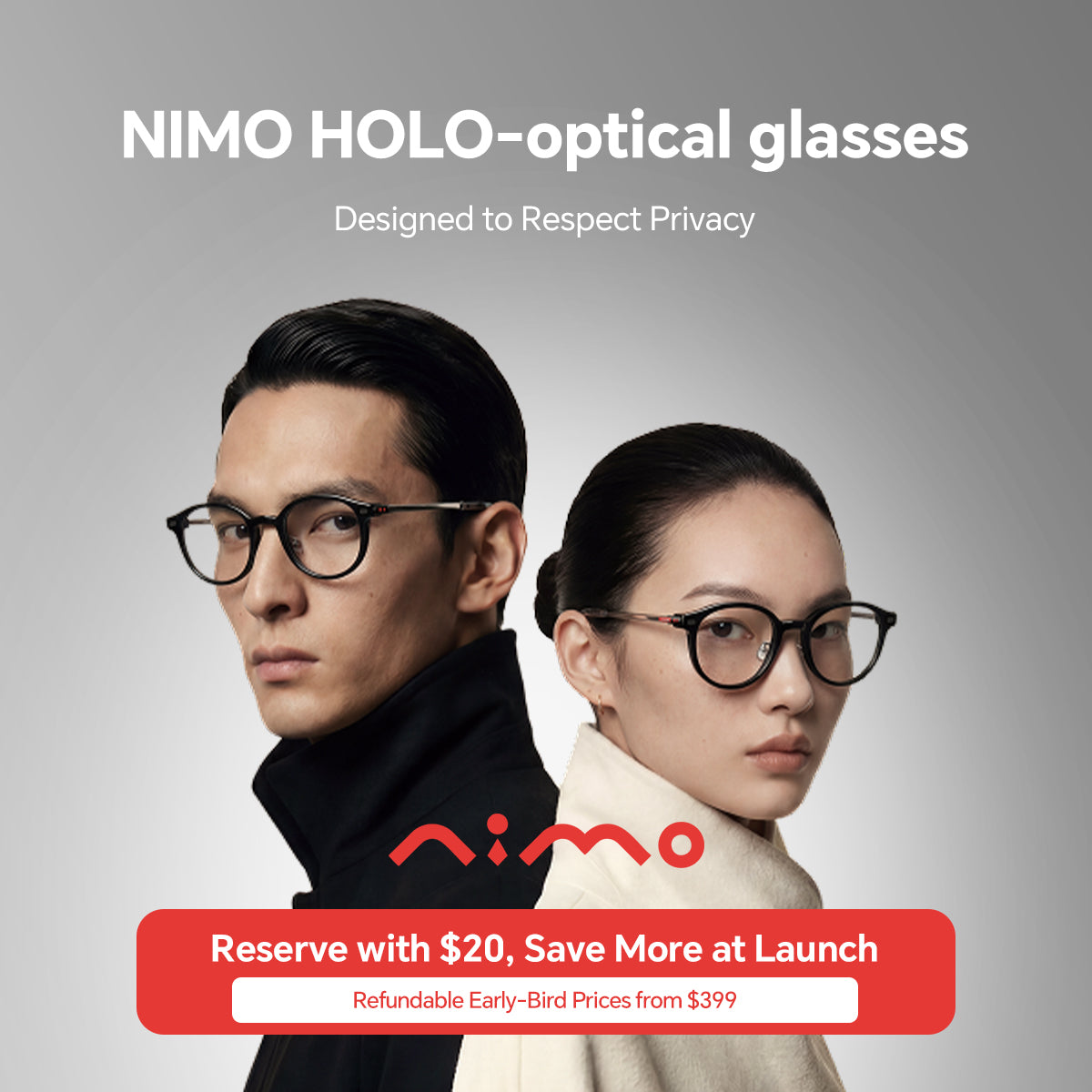 Óculos ópticos NIMO HOLO — Reserva com depósito