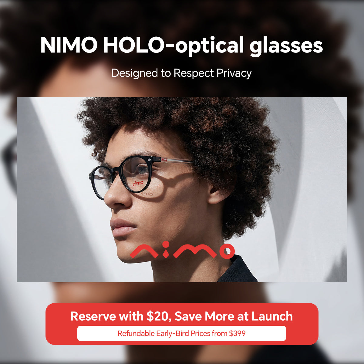 Óculos ópticos NIMO HOLO — Reserva com depósito